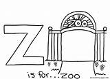 Coloring Pages Alphabet Zoo Letter Printable Color sketch template