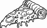 Pizza Cartoon Coloring Pages Cheese Drawing Colouring Slice Macaroni Printable Kids Getdrawings Food Crust Stuffed Super Make Picolour Drawings Hut sketch template