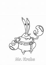 Krabs Esponja Spongebob Printcoloringpages sketch template