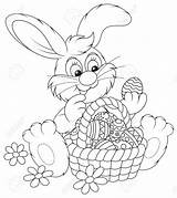 Easter Bunny Coloring Pages Preschoolers Colouring Basket Egg Colour Drawings Drawing Spoon Print Everfreecoloring sketch template
