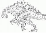 Godzilla Mewarnai Library Clipart sketch template