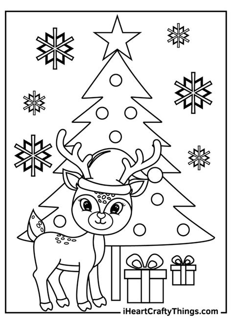 christmas reindeers coloring pages   printables
