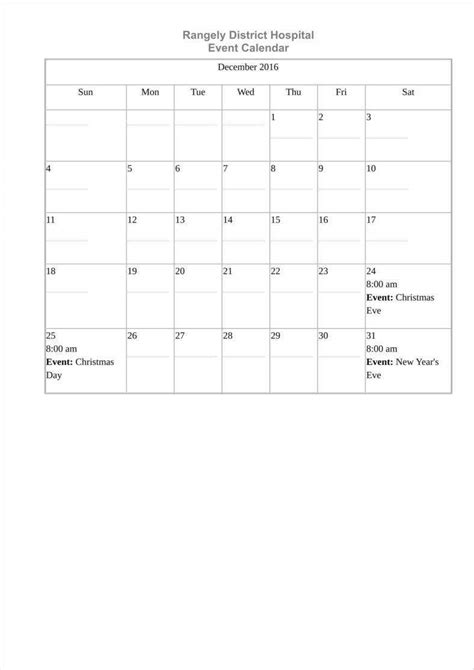 event calendar templates  samples examples formats