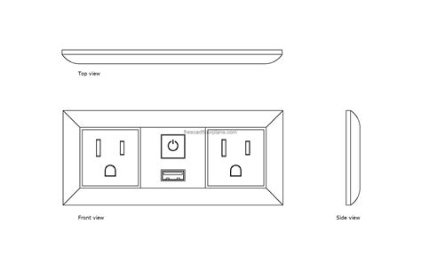 electrical outlet dwg cad