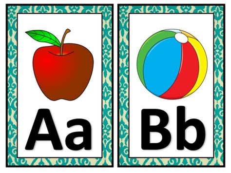 alphabet letter cards teaching resources
