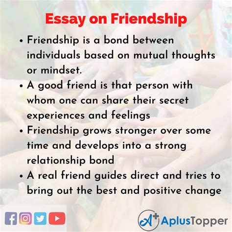 essay  friendship importance  friendship essay  students