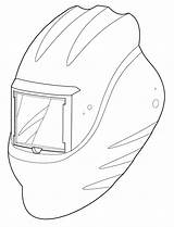 Welding Helmet Coloring Sketch Template Drawings Pages sketch template