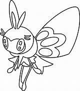 Pokemon Ribombee Coloring Moon Sun Tapu Pages Flying Pokémon Game Color Print Online Pdf Coloringpages101 01kb 800px sketch template