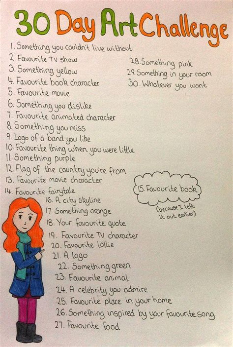 The 30 Day Art Challenge By ~caraghpond On Deviantart Starting Today