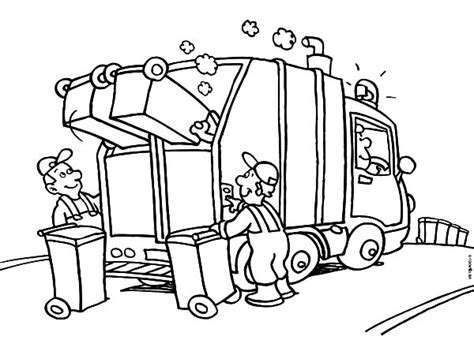 garbage truck daily activity coloring pages  print