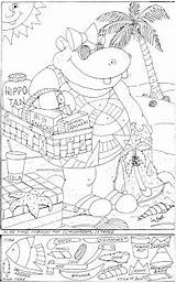 Hidden Liz Summer Ball Puzzle Hippo Pages Illustrator Cutest Isn Courtesy Thing End Before Last Coloring sketch template
