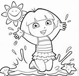 Dora Coloring Pages Explorer Drawing Friends Color Getcolorings Drawings Getdrawings Printable Paintingvalley sketch template