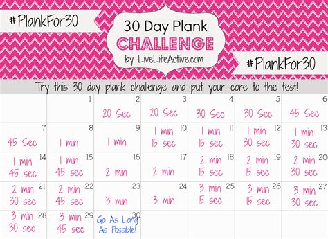 day plank challenge  life active fitness blog