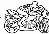 Motorcycle Easy Coloring Drawing Motorbike Pages Bike Motor Spiderman Colouring Kids Superheroes sketch template