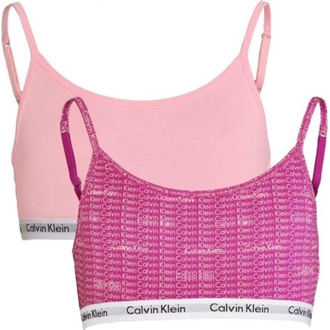 calvin klein girls 2 pack modern cotton string bralette repeat logo