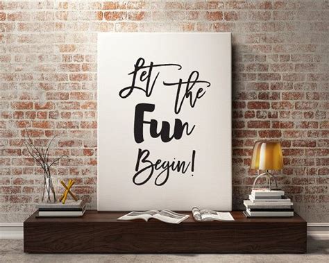 Let The Fun Begin Poster Downloadable Poster Party Print Etsy