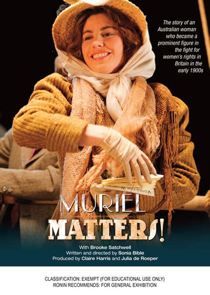 Muriel Matters Ronin Films Educational Dvd Sales