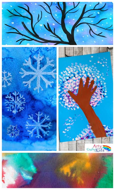 wonderful winter art projects  kids arty crafty kids kids