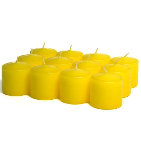 unscented yellow votives  hour votive candles pack   box