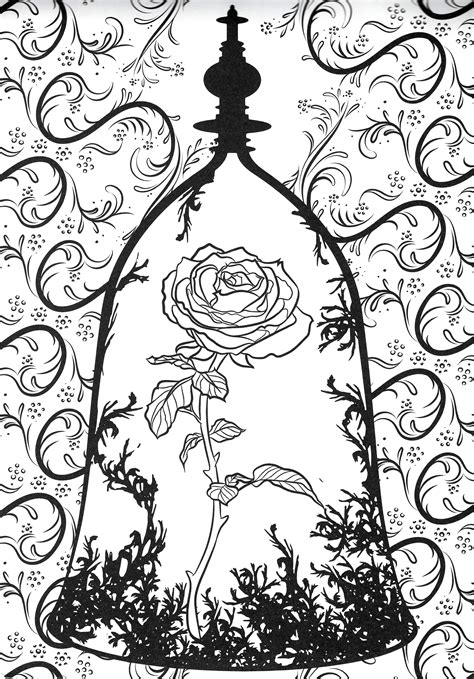 beauty  beasts rose rose coloring pages printable coloring pages