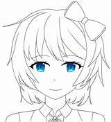 Sayori Ddlc sketch template