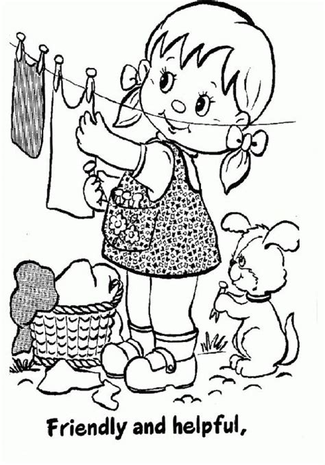 girl scout educational coloring page  litle girls letscoloritcom