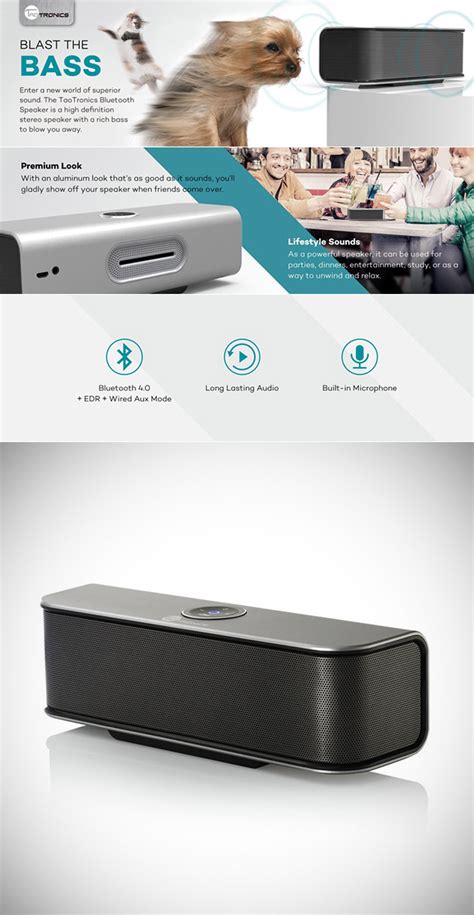 taotronics  wireless bluetooth speaker easily fits   bag  priced