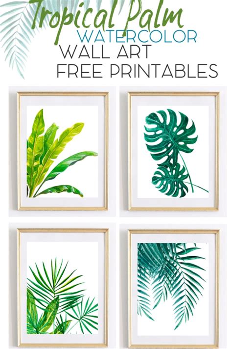 tropical plants printables plant prints printable wall art botanical