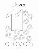 Coloring Eleven Number Tracing Noodle Twisty Built California Usa Print Twistynoodle Outline sketch template