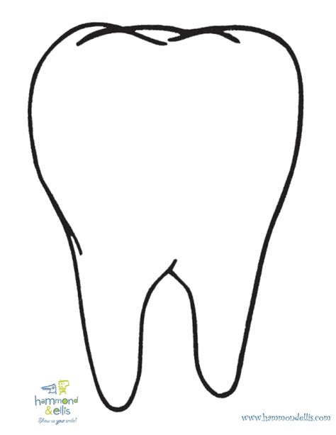 tooth coloring page  regard  inspire  color  images
