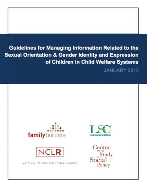 guidelines for managing information related to the sexual orientation