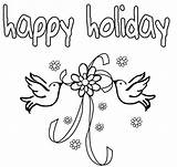 Coloring Pages Holidays Happy Holiday sketch template