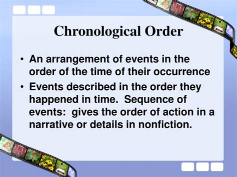 chronological order powerpoint  id