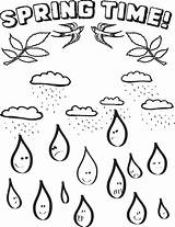 Coloring Raindrops Pages Printable Rain Drops Raindrop Spring Drop Getdrawings Comments Supplyme Library Popular Template Coloringhome sketch template