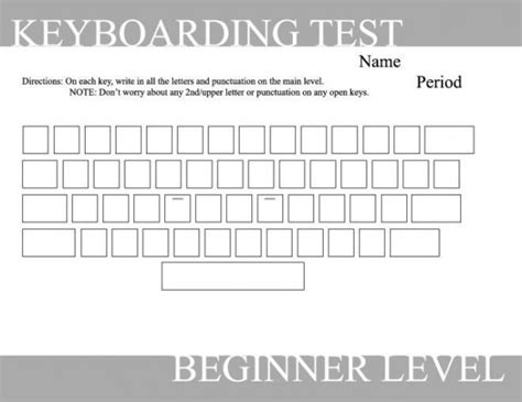 printable typing worksheets  beginners