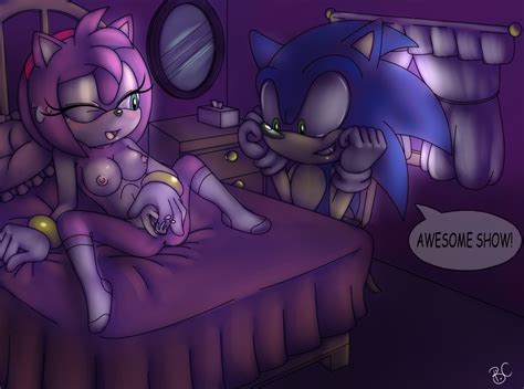 Rule 34 Amy Rose Anthro Background Bed Breasts Color Dark Female