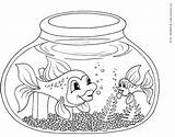 Fish Coloring Bowl Pages Color Printable Fishbowl Clipart Tank Cute Beautiful Kids Print Clip Kinderart Supplies Coloringhome Library Preposition Educative sketch template