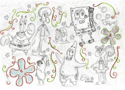 spongebob sketches  spongefifi  deviantart