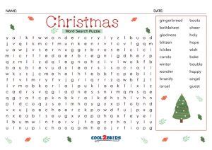 christmas word search coolbkids