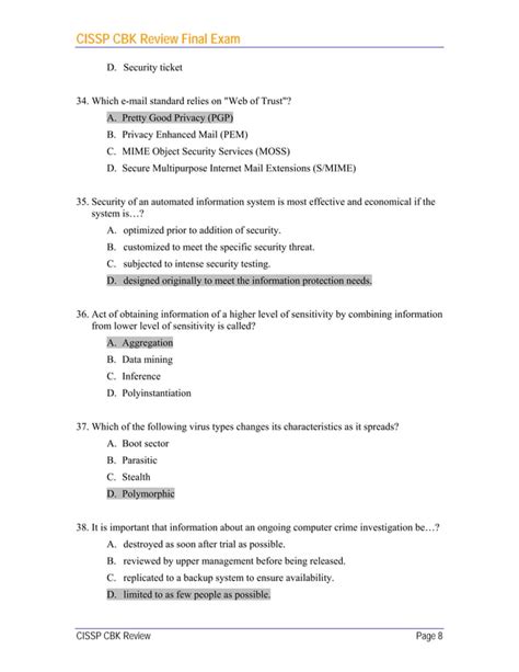 cissp cbk final exam answers v5 5