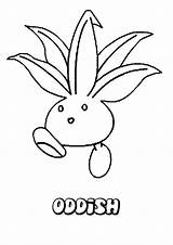 Pokemon Oddish Coloring Pages Grass Kids Color Printable Colouring Print Hellokids sketch template