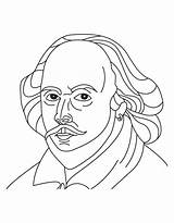 Shakespeare William Coloring Pages Drawing Hamlet Printable Getcolorings Template Sketch Getdrawings Characters sketch template