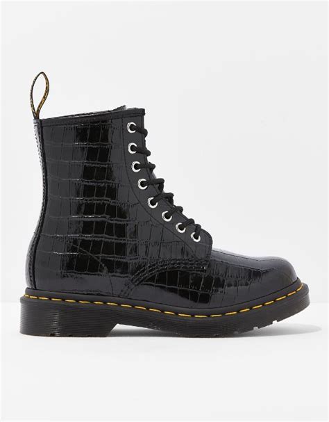 dr martens  patent leather crocodile boot