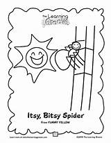 Spider Bitsy Itsy Aranha Groove sketch template