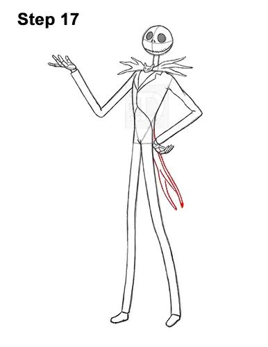 draw jack skellington full body video step  step pictures