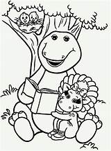 Barney Colorir Bop Amigos Seus Infantis Lendo Imprimir Cavaleiro Tudodesenhos Brincando Juntos Tocolor sketch template