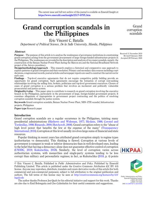 position paper sample corruption   philippines   cronyism