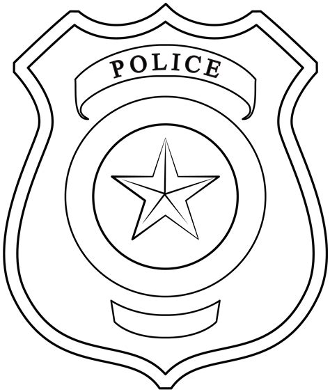police badge printable template  printable papercraft templates