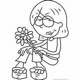 Mcguire Lizzie Coloring Pages Having Flowers sketch template