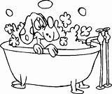 Coloring Pages Bath Bathtub Color Animated Printable Getdrawings Getcolorings sketch template